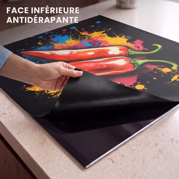 Protection plaque induction - Poivre - Graffiti - Peinture - Abstrait - Moderne - Coloré — 7