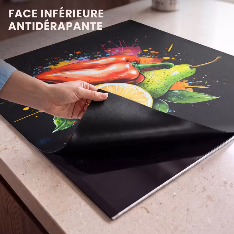 Protection plaque induction - Poivre - Poire - Citron - Graffiti - Peinture - Abstrait — 7