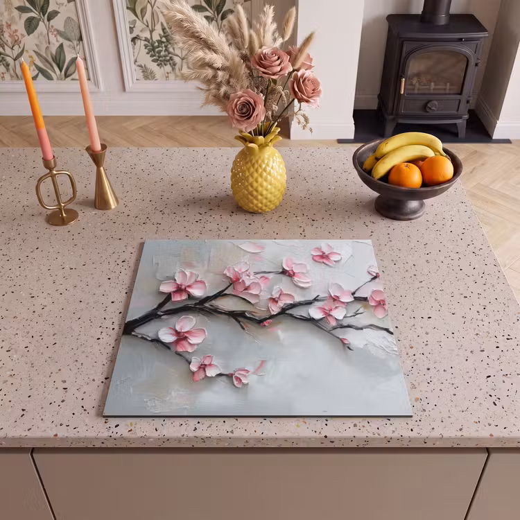 Protection plaque induction - Blossom - Artistique - Rose - Sakura — 3