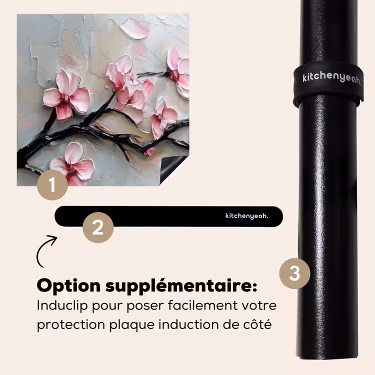 Protection plaque induction - Blossom - Artistique - Rose - Sakura — 8