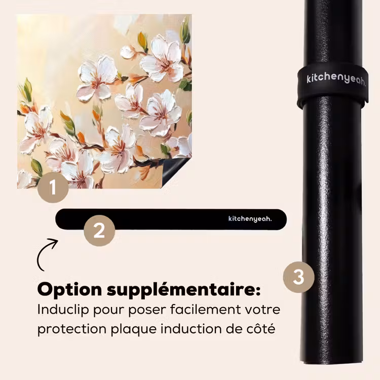 Protection plaque induction - Branches fleuries - Pittoresque - Rose — 8