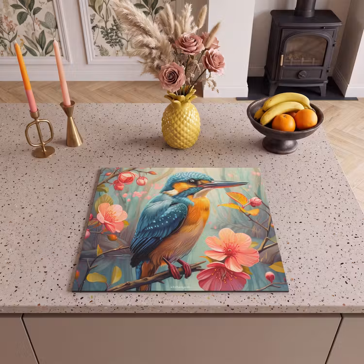 Protection plaque induction - Martin-pêcheur - Coloré - Oiseaux — 3