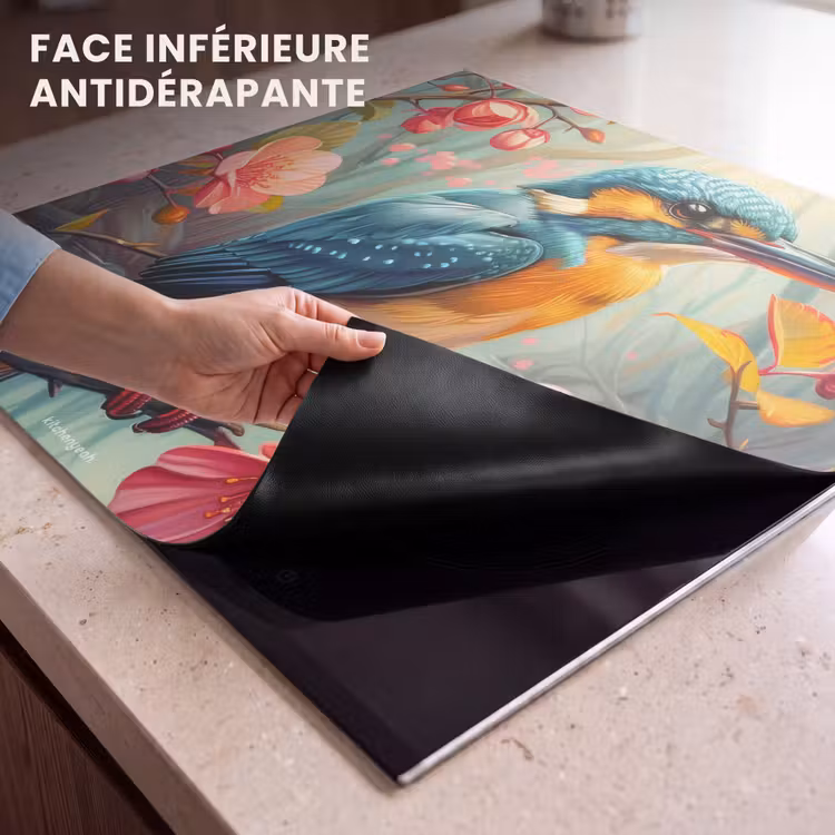 Protection plaque induction - Martin-pêcheur - Coloré - Oiseaux — 7