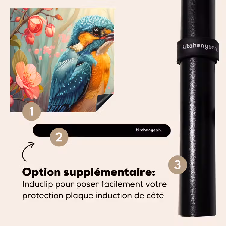 Protection plaque induction - Martin-pêcheur - Coloré - Oiseaux — 8