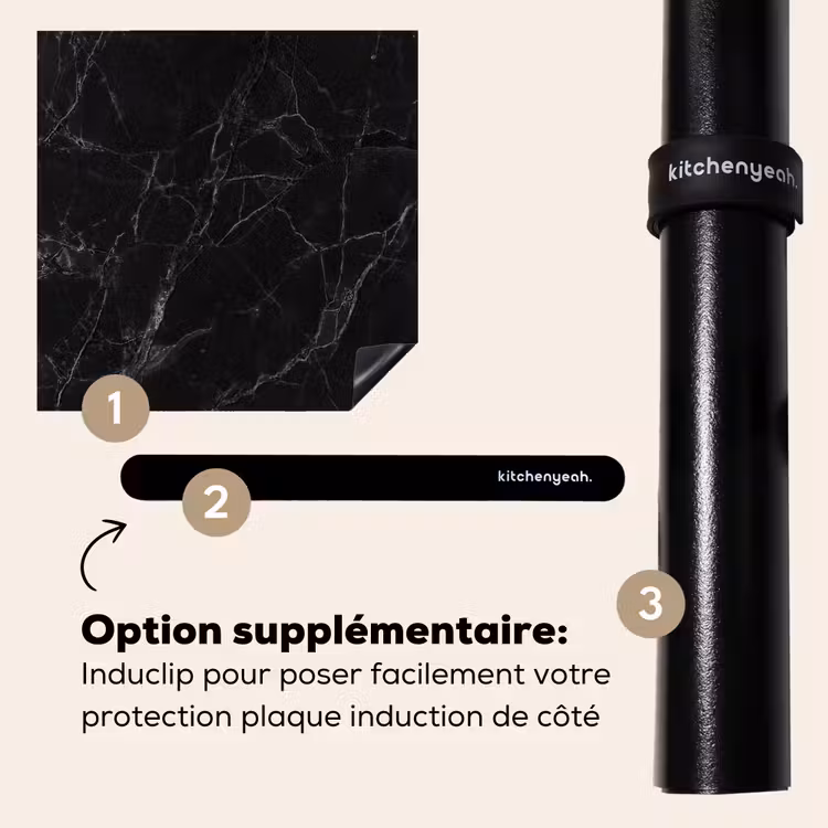 Protection plaque induction - Noir - Marbre — 8
