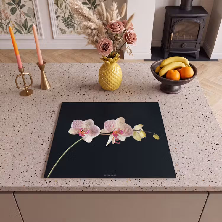 Protection plaque induction - Orchidée - Rose - Fleurs — 3