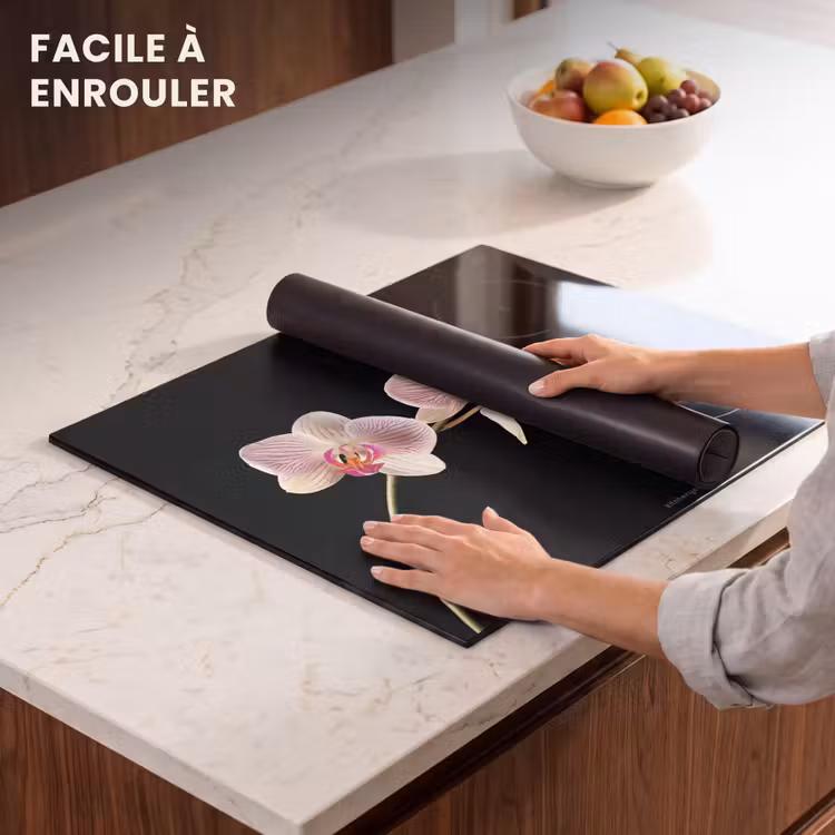 Protection plaque induction - Orchidée - Rose - Fleurs — 6