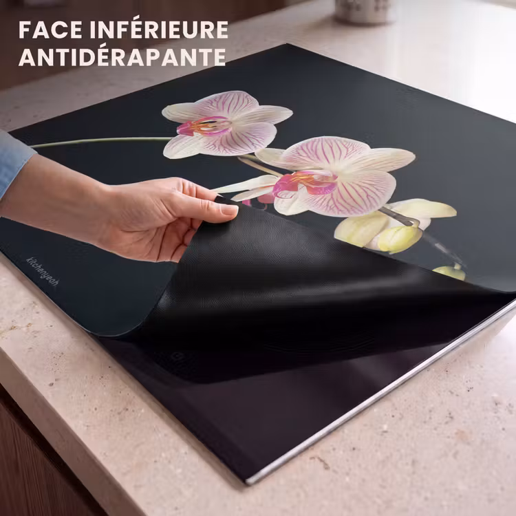 Protection plaque induction - Orchidée - Rose - Fleurs — 7