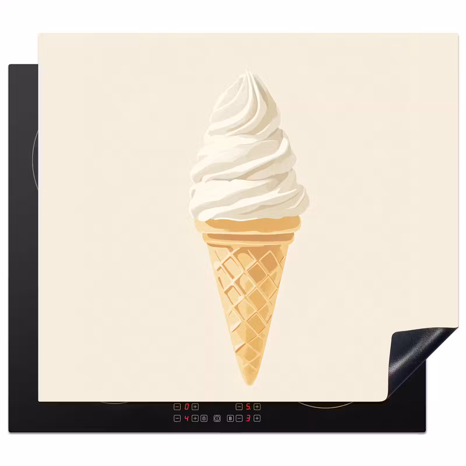 Protection plaque induction - Cornet de glace - Blanc — 1