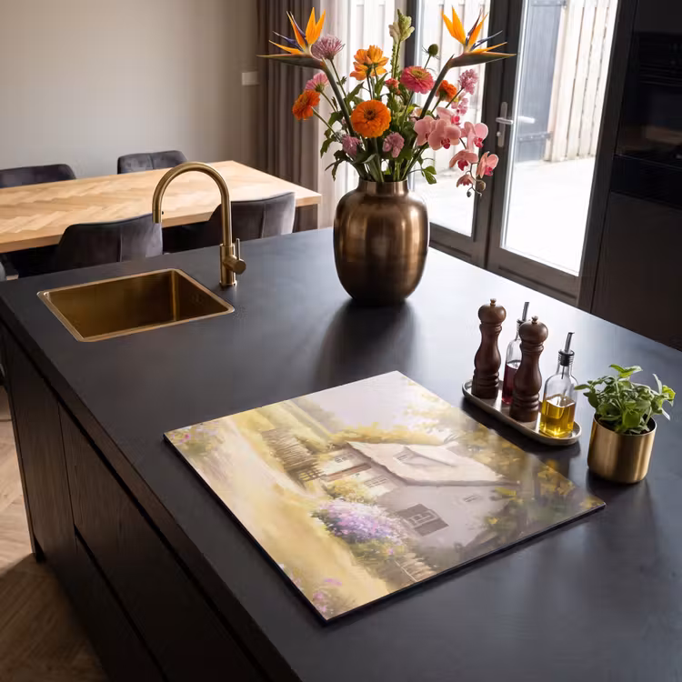 Protection plaque induction - Chalet - Bois - Fleurs — 2