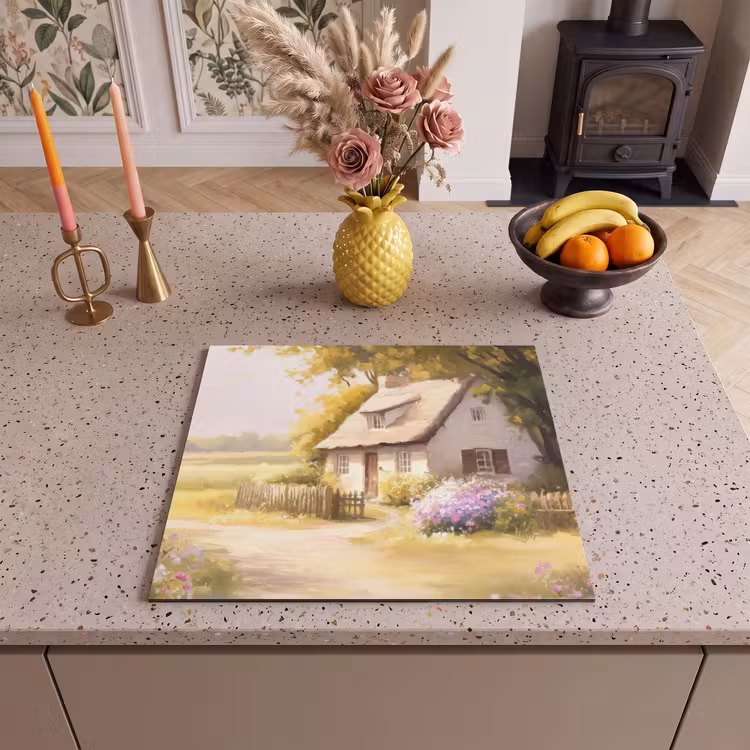 Protection plaque induction - Chalet - Bois - Fleurs — 3
