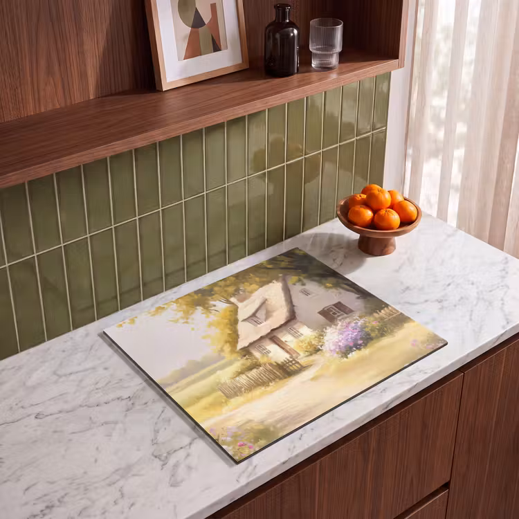 Protection plaque induction - Chalet - Bois - Fleurs — 4