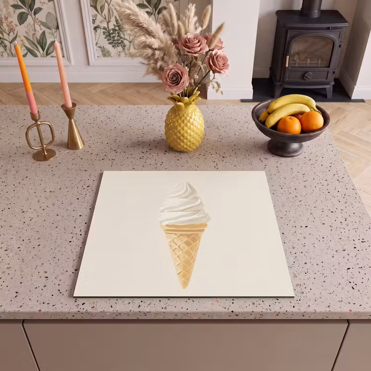 Protection plaque induction - Cornet de glace - Blanc — 3