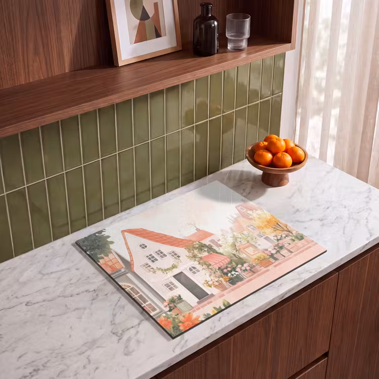 Protection plaque induction - Fleurs - Maisons - Village — 4