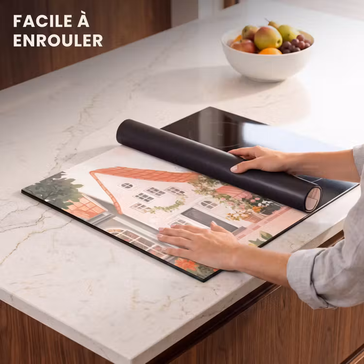Protection plaque induction - Fleurs - Maisons - Village — 6