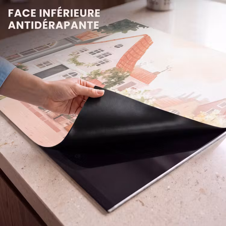 Protection plaque induction - Fleurs - Maisons - Village — 7