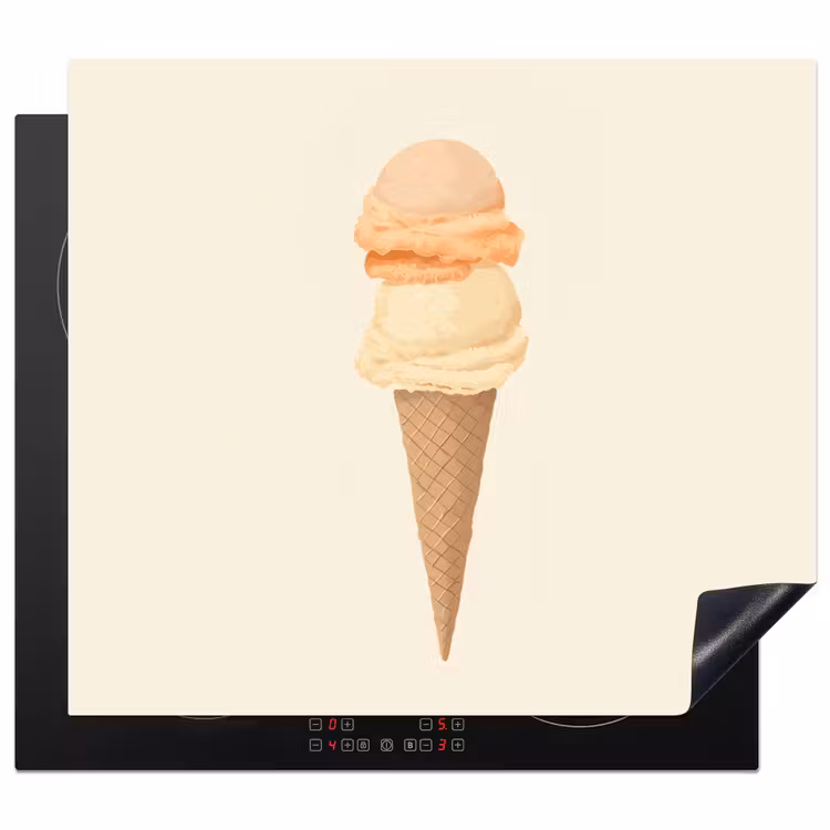 Protection plaque induction - Minimaliste - Pelle à glace - Corne - Beige — 1