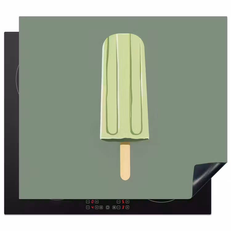 Protection plaque induction - Vert - Glace à l'eau - Bâton - Illustration — 1