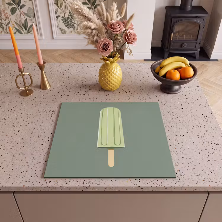 Protection plaque induction - Vert - Glace à l'eau - Bâton - Illustration — 3