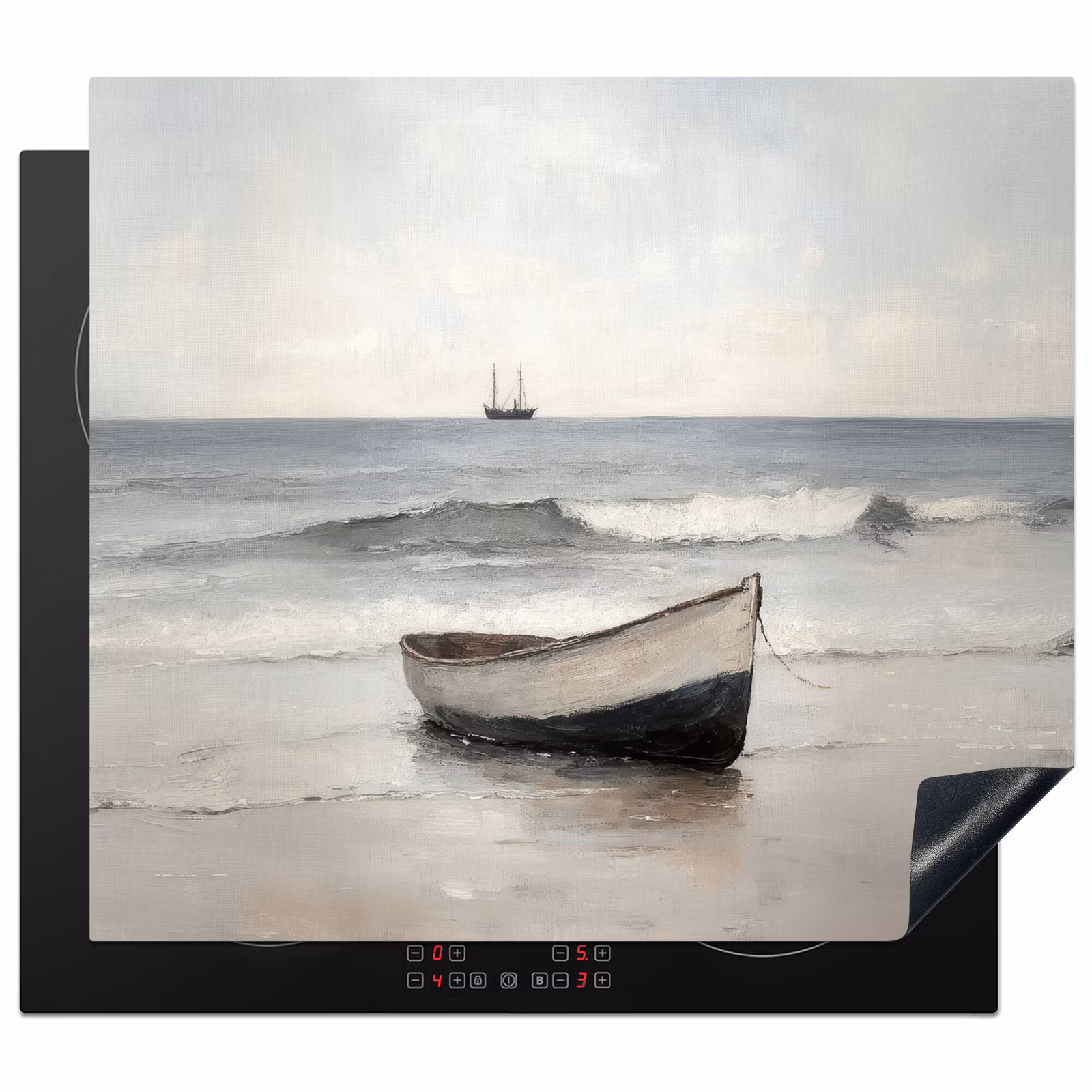 Protection plaque induction - Bateau à rames - Mer - Horizon — 1