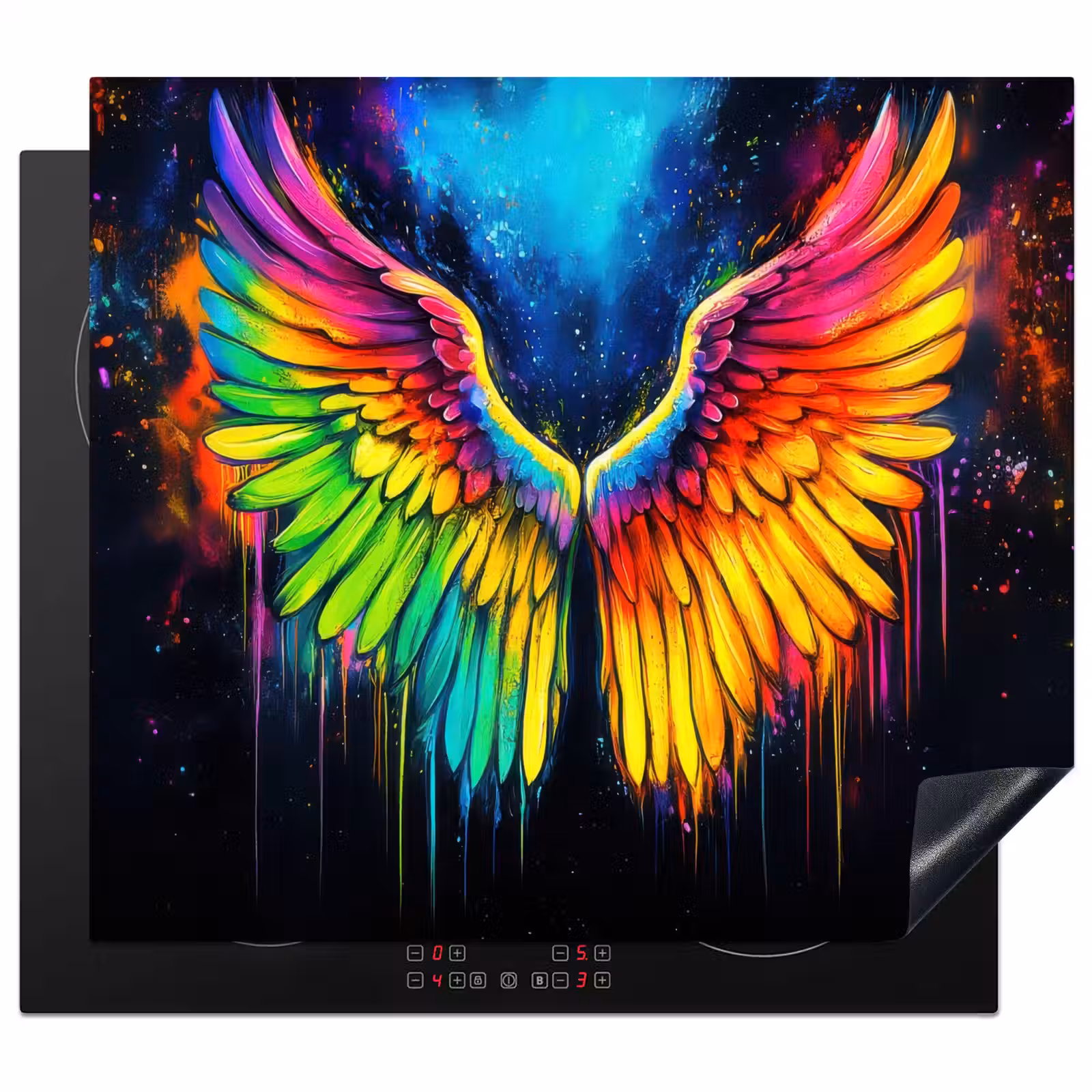 Protection plaque induction - Couleurs arc-en-ciel - Ailes - Magique — 1
