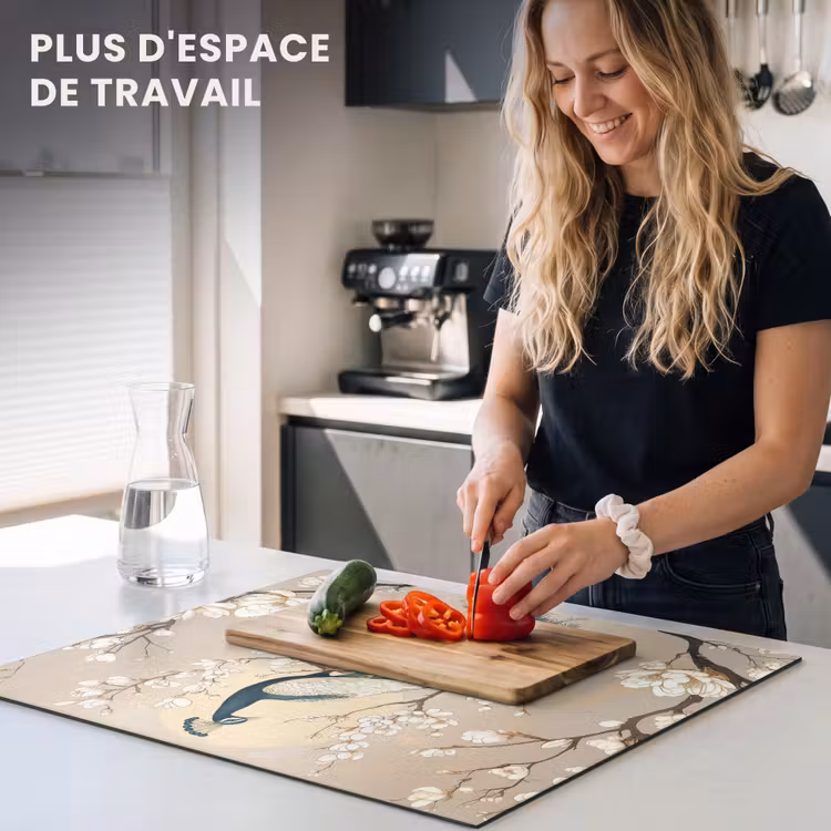 Protection plaque induction - Paon - Branche - Fleurs — 5