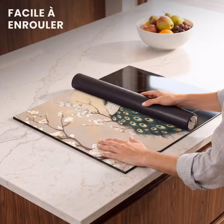 Protection plaque induction - Paon - Branche - Fleurs — 6