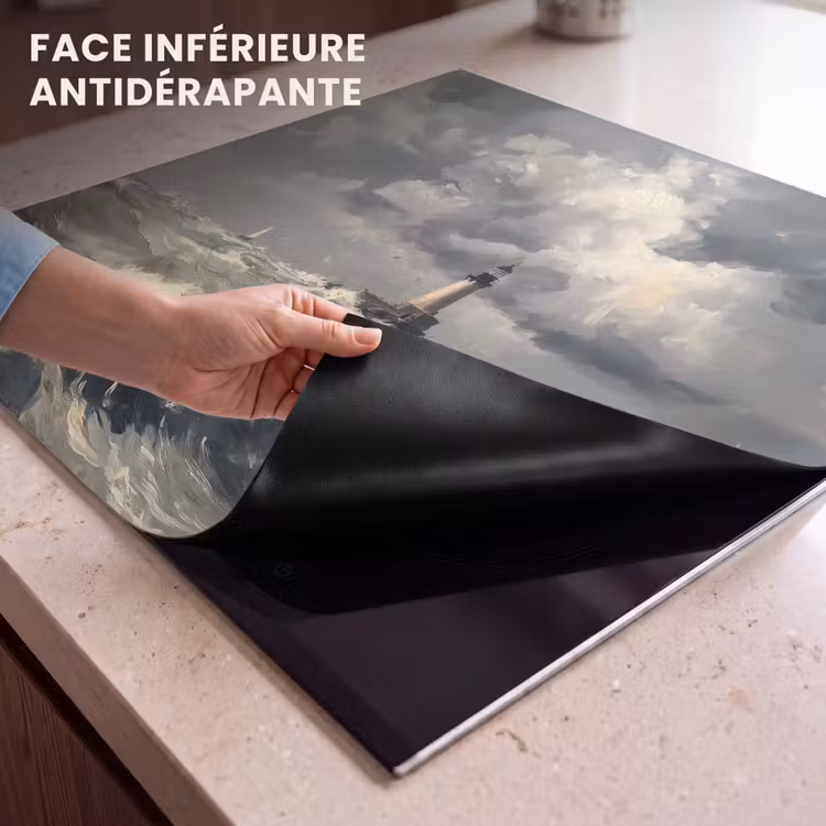 Protection plaque induction - Phare - Vagues - Tempête — 7