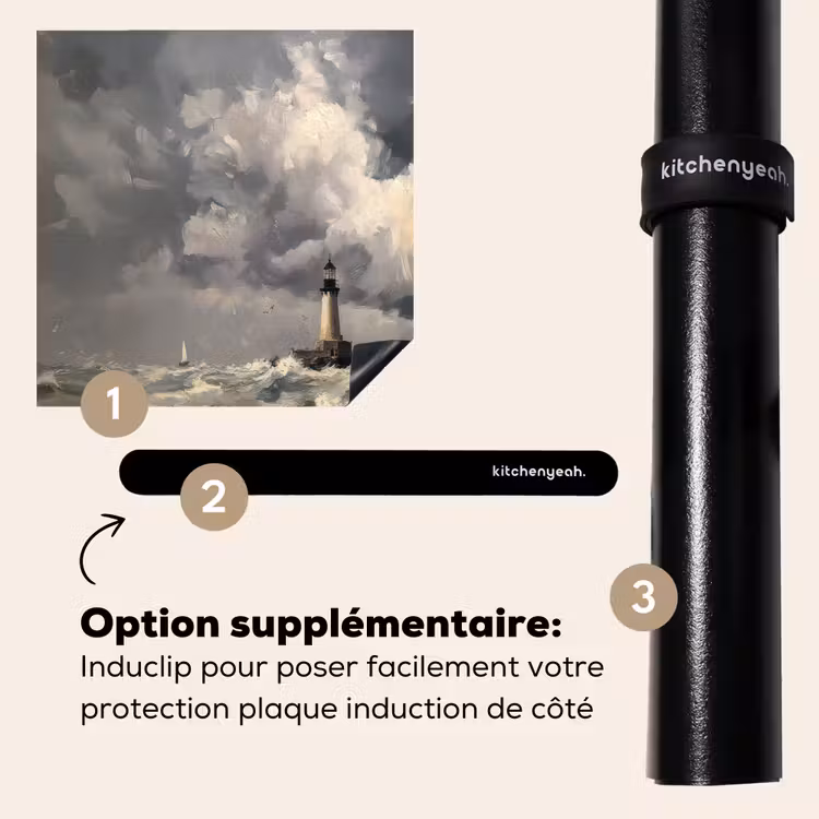 Protection plaque induction - Phare - Vagues - Tempête — 8