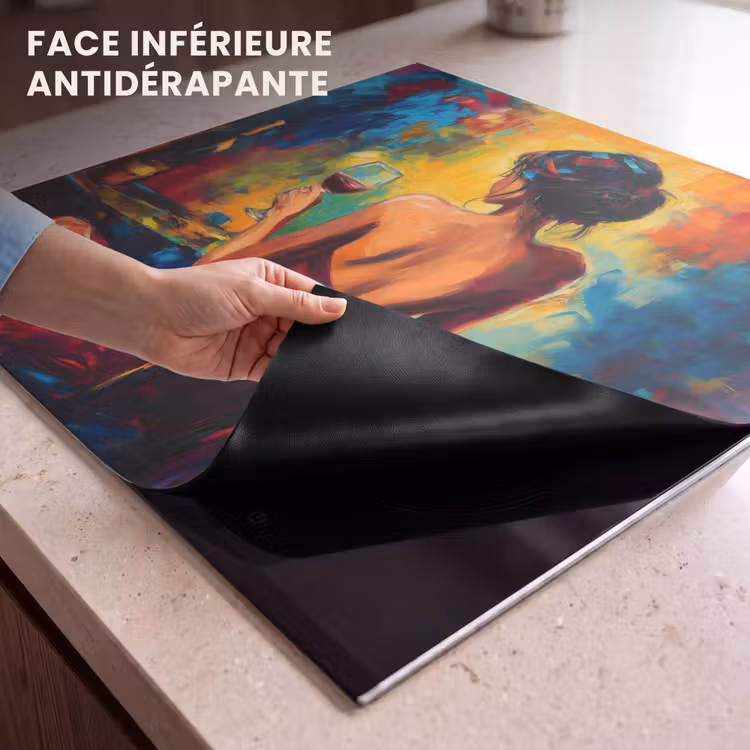 Protection plaque induction - Vin - Femme - Atmosphérique - Coloré — 7