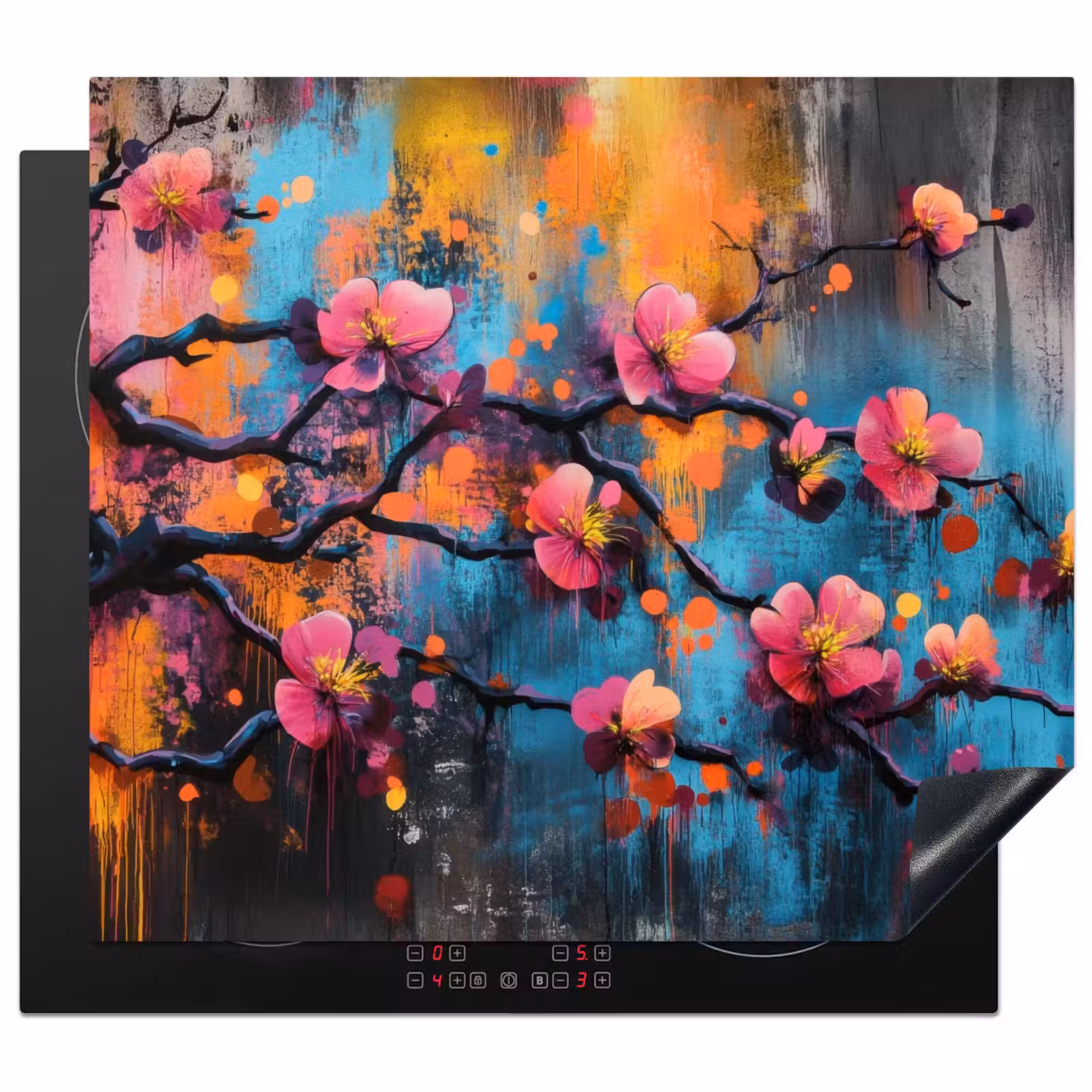 Protection plaque induction - Fleurs - Branches - Abstrait - Rose — 1