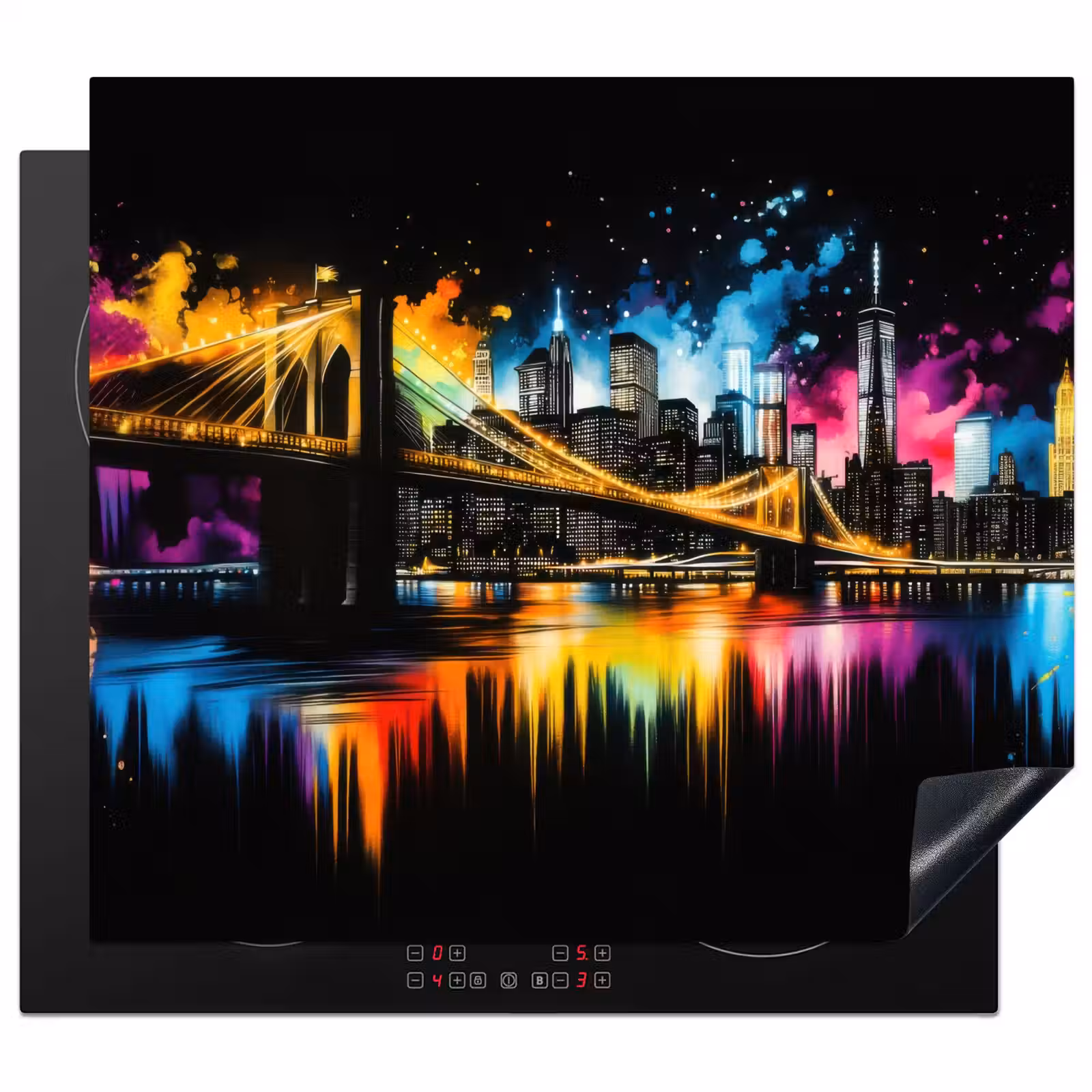 Protection plaque induction - Skyline - Pont - Eclairage - Couleurs — 1