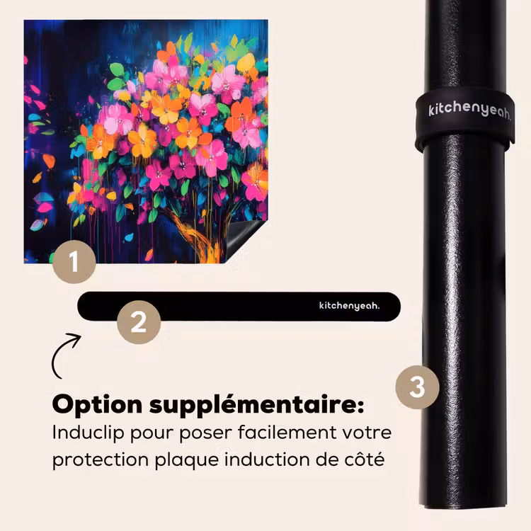 Protection plaque induction - Arbre - Fleurs - Magique - Coloré — 8