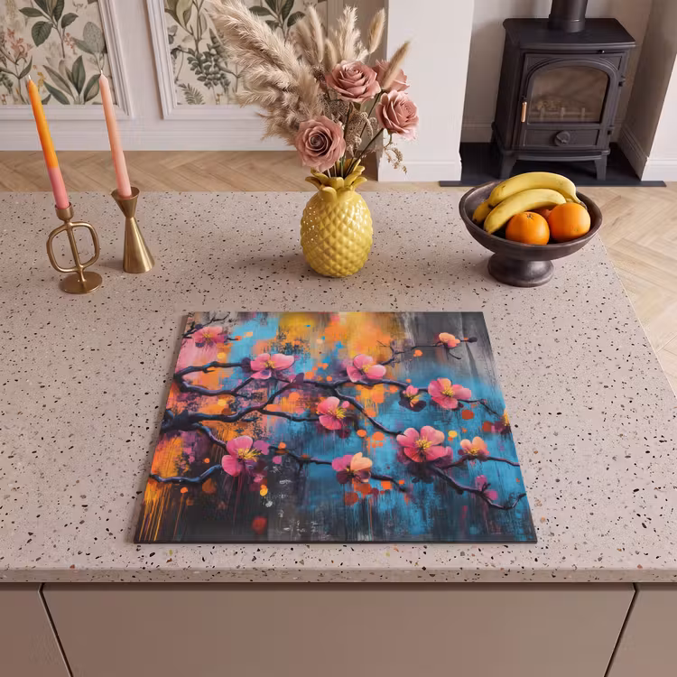 Protection plaque induction - Fleurs - Branches - Abstrait - Rose — 3