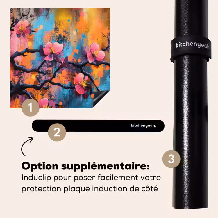 Protection plaque induction - Fleurs - Branches - Abstrait - Rose — 8