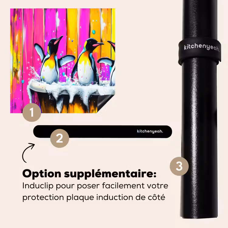 Protection plaque induction - Pingouins - Baignoire - Colorée - Mousse — 8