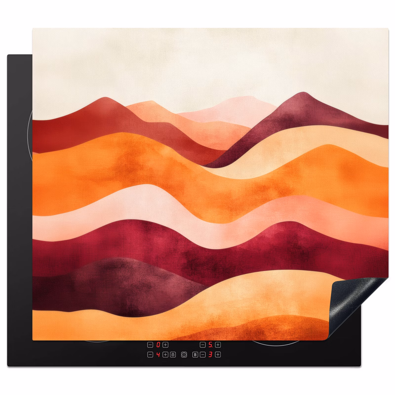 Protection plaque induction - Abstrait - Paysage - Vagues — 1