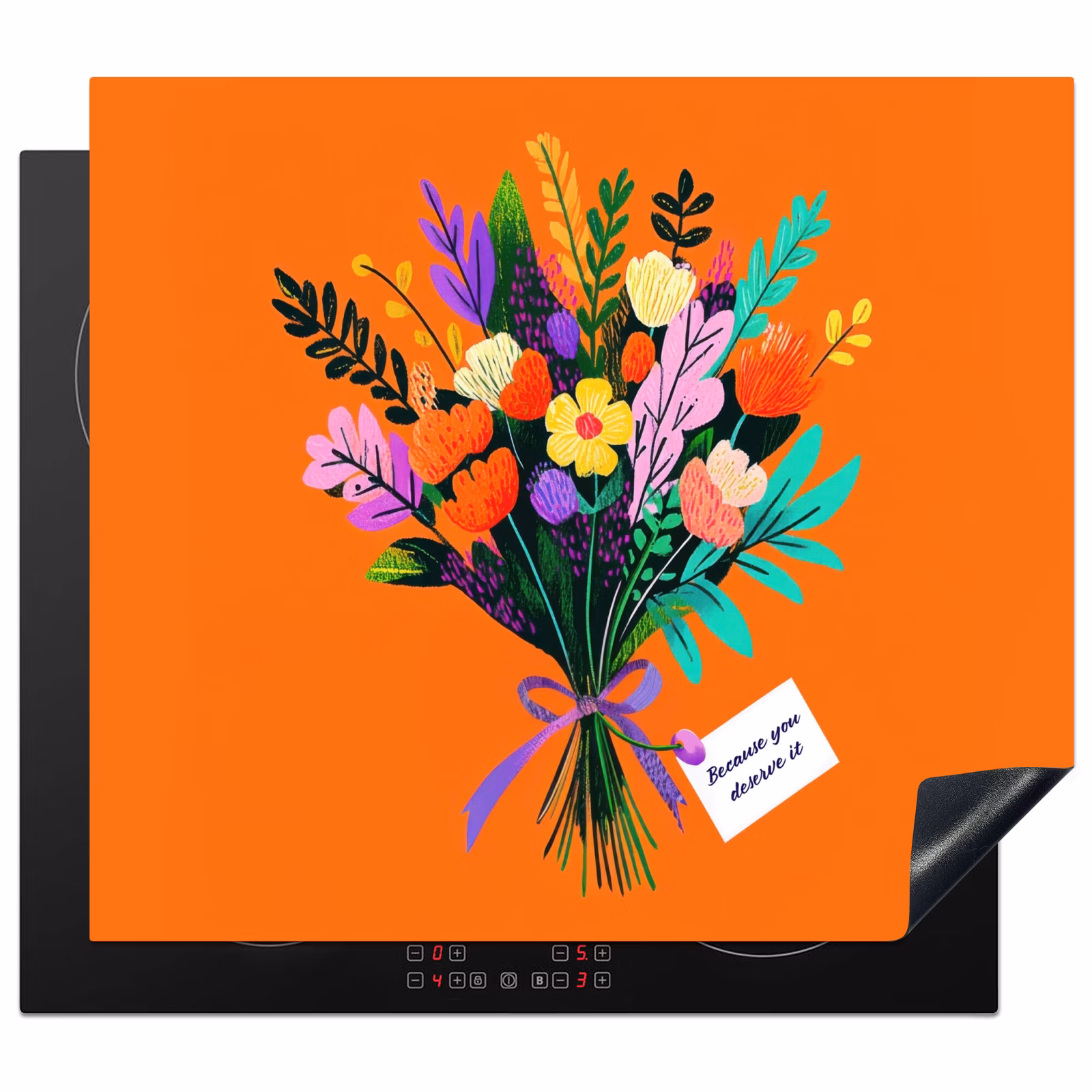 Protection plaque induction - Carte - Bouquet - Fleurs — 1
