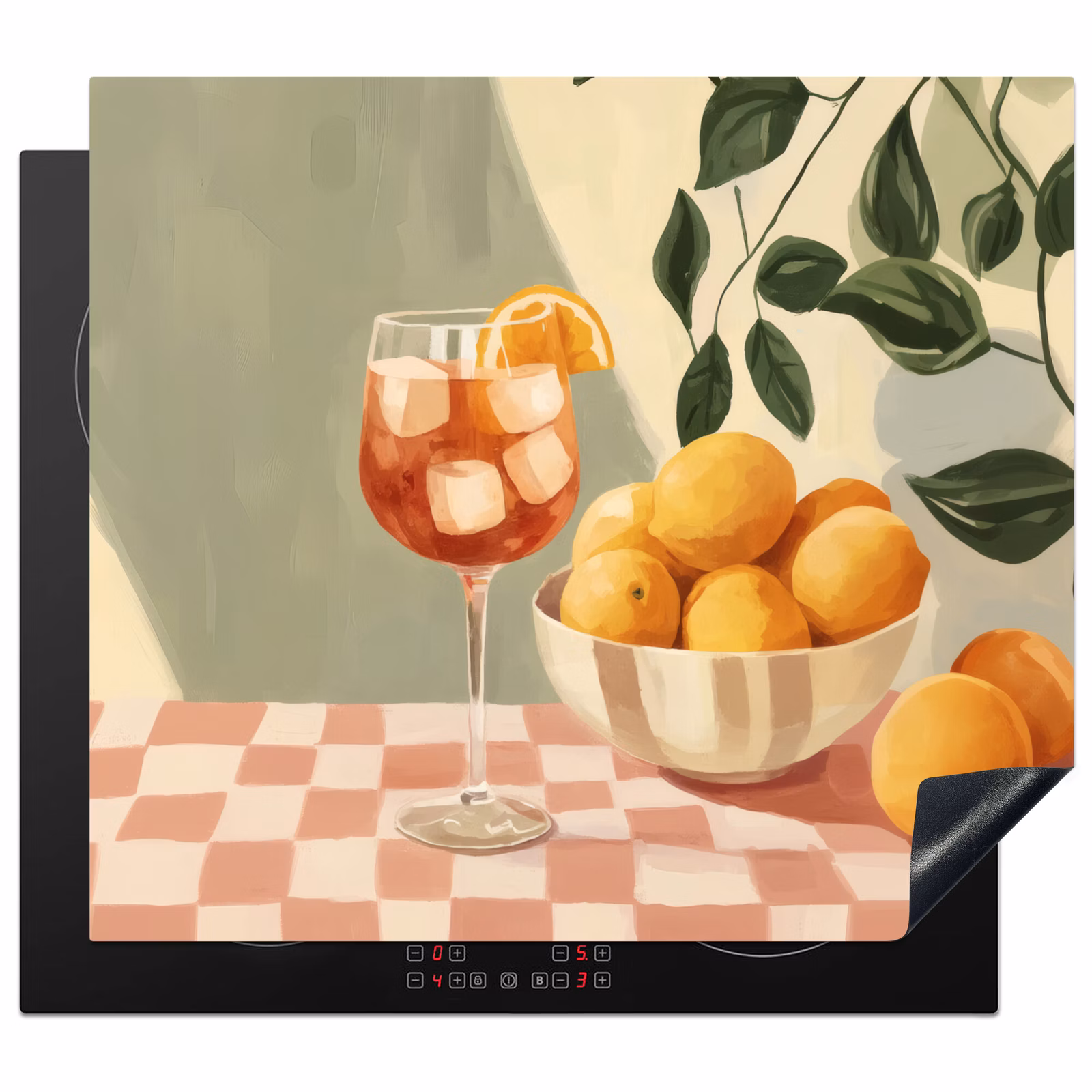 Protection plaque induction - Citrons - Verre - Nappe - Bloqué — 1