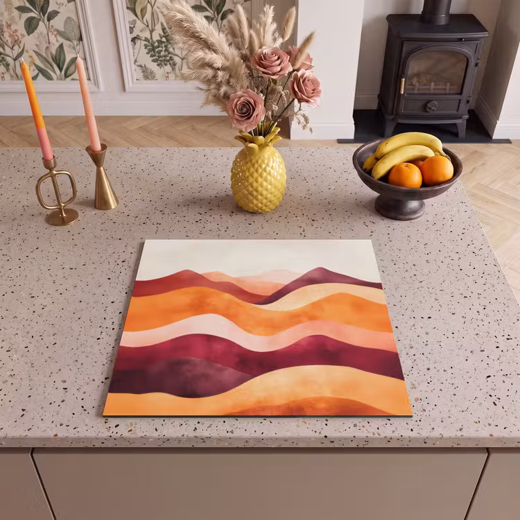 Protection plaque induction - Abstrait - Paysage - Vagues — 3