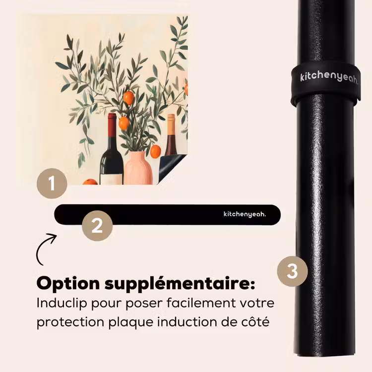 Protection plaque induction - Bouteilles de vin - Branches - Oranges — 8