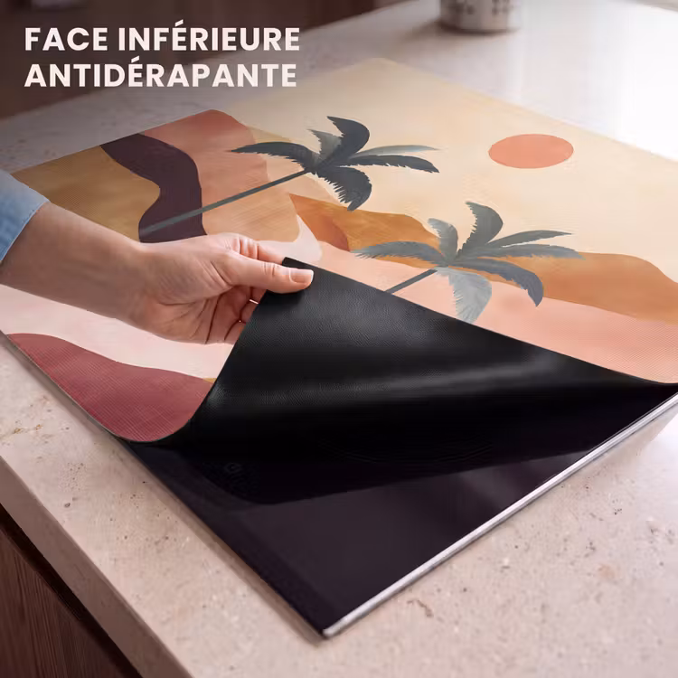 Protection plaque induction - Collines - Palmiers - Abstrait — 7