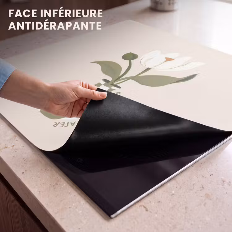 Protection plaque induction - Fleur - Blanche - Vase - Citation — 7