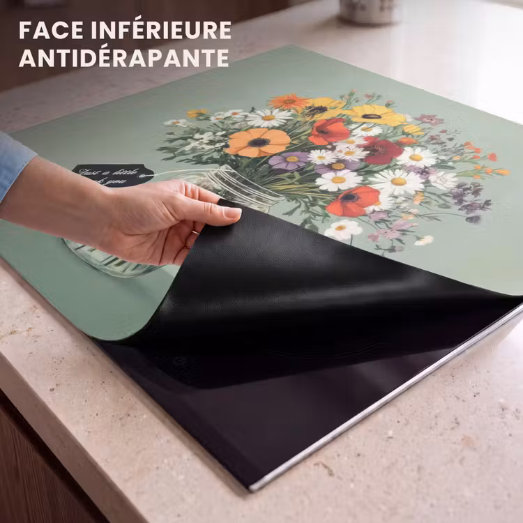 Protection plaque induction - Fleurs - Vase - Carte — 7
