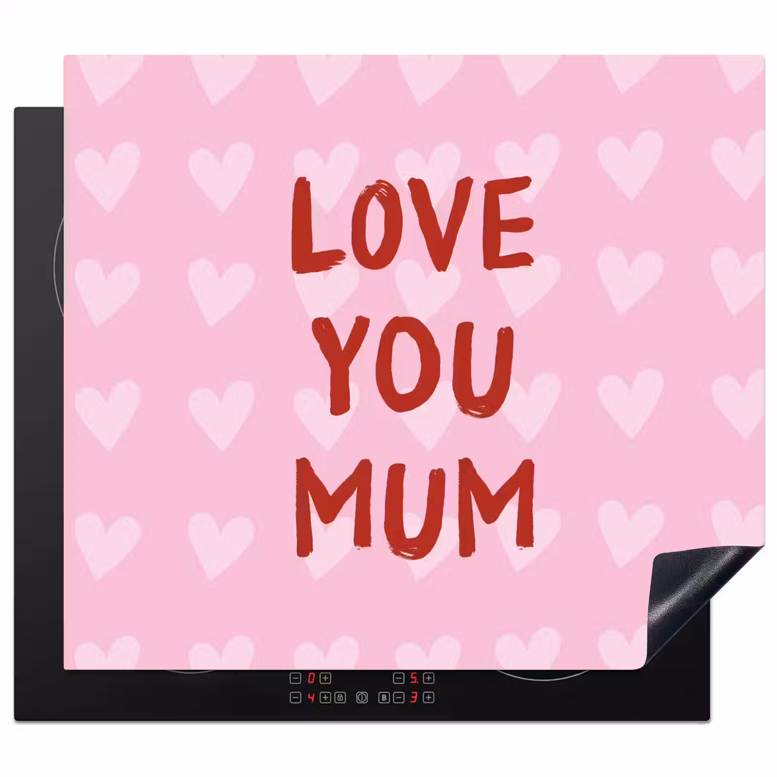 Protection plaque induction - Amour - Citation - Mère - Rouge — 1