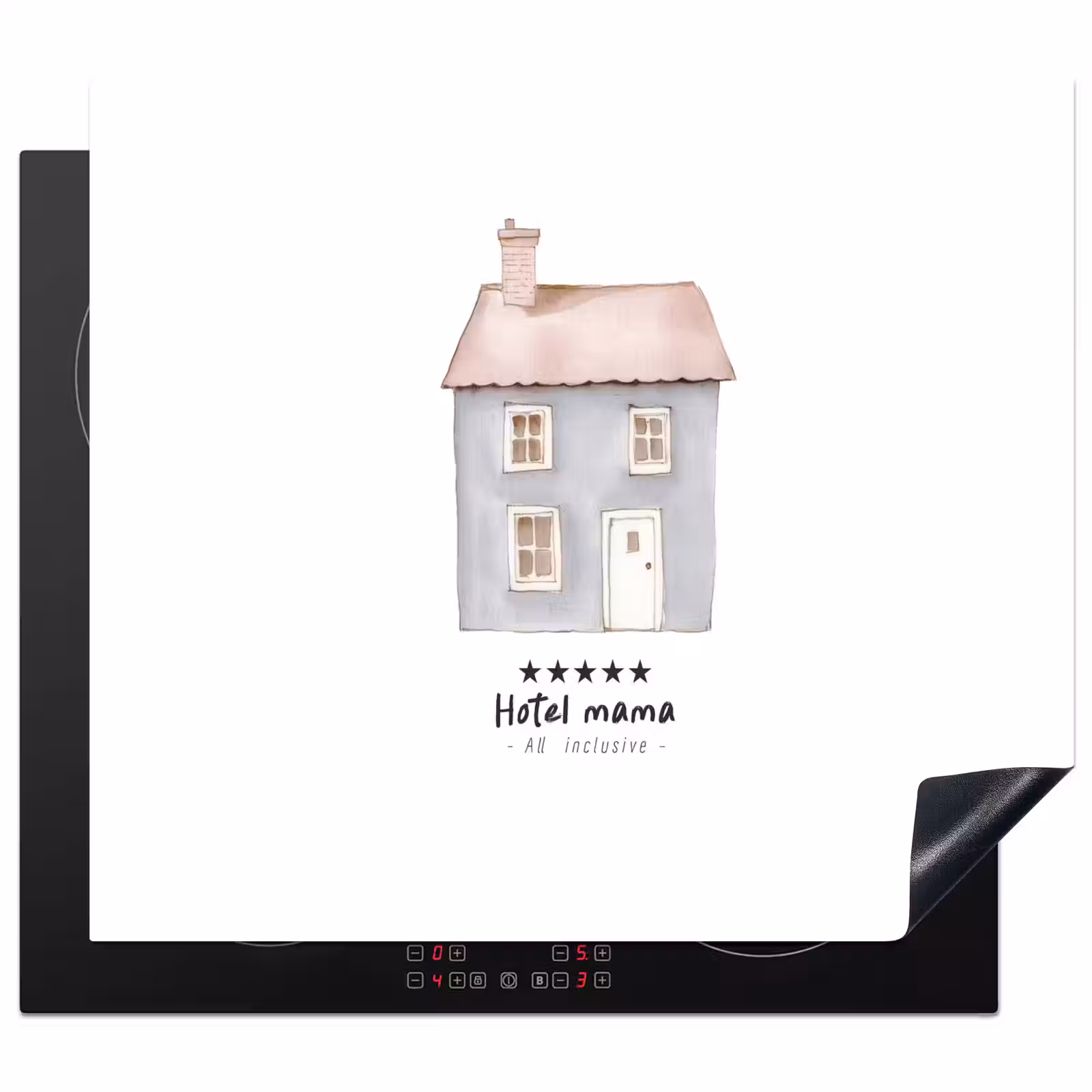 Protection plaque induction - Bleu clair - Maison - Maman - Texte — 1