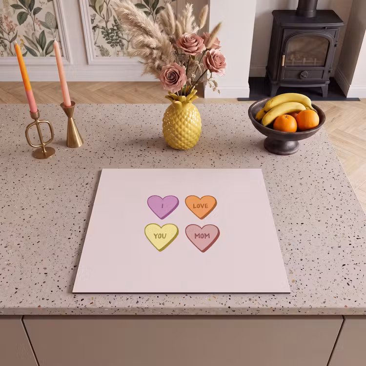 Protection plaque induction - Coeurs - Pastel - Amour - Mère — 3