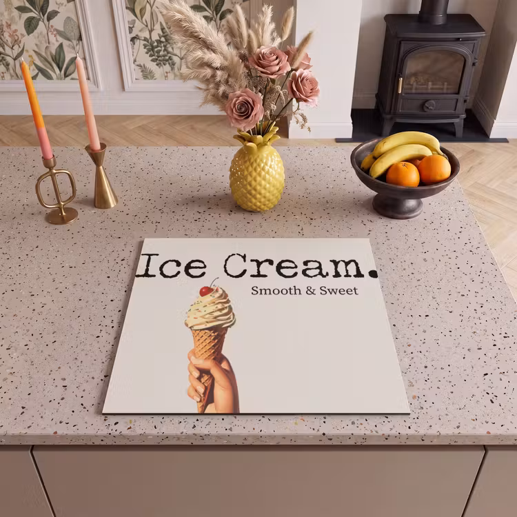 Protection plaque induction - Glace - Glace à l'italienne - Colorée - Cerise — 3