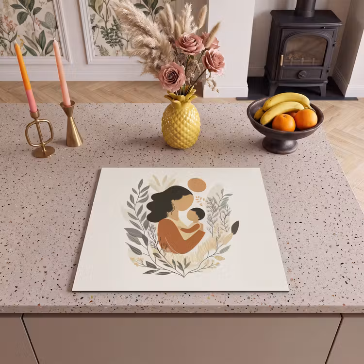 Protection plaque induction - Illustration - Mère - Enfant - Amour — 3