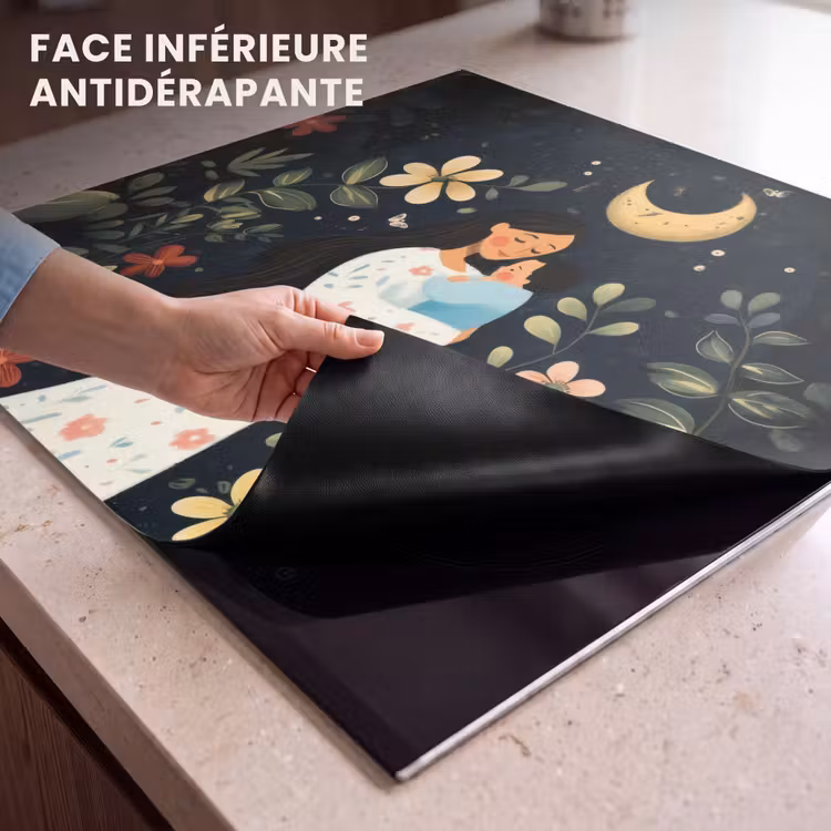 Protection plaque induction - Mère - Enfant - Coloré - Fleurs — 7